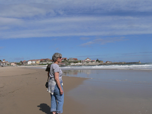 comillas beach with carol