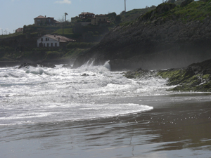 WAVES CRASHING ON SHORE